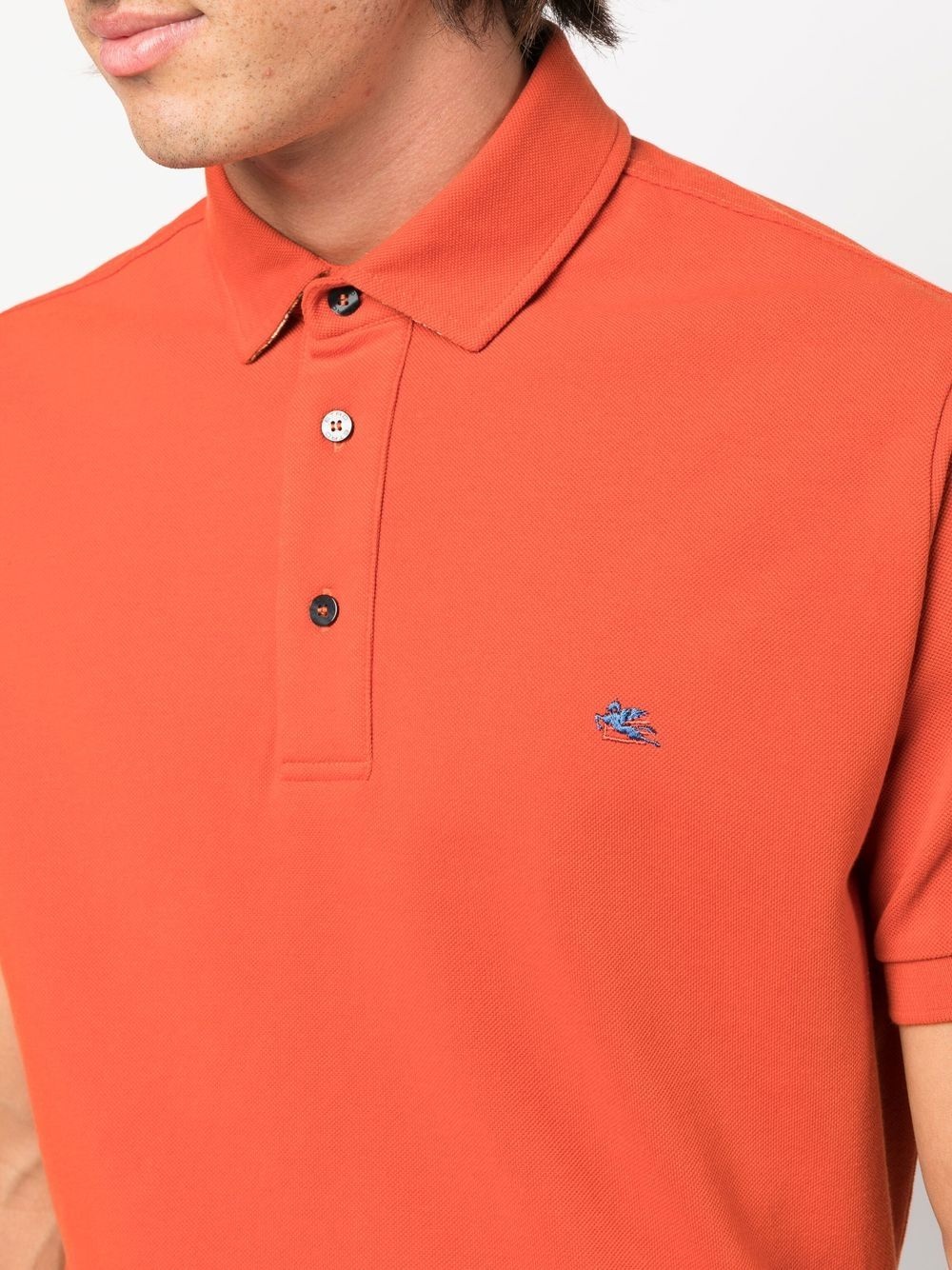 embroidered-logo short-sleeve polo shirt - 5