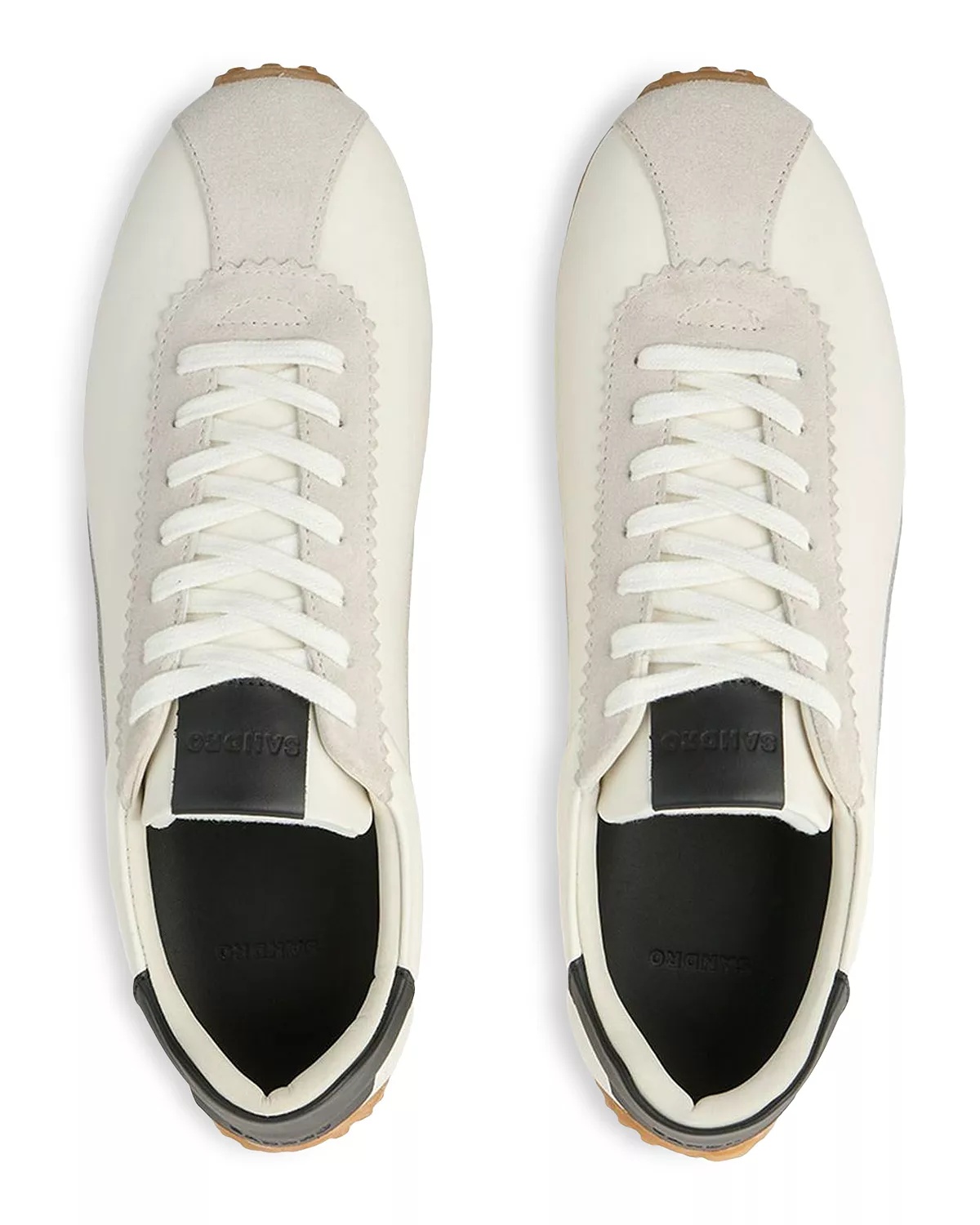 Men's Leather and Suede Running Trainer Shoes - 2