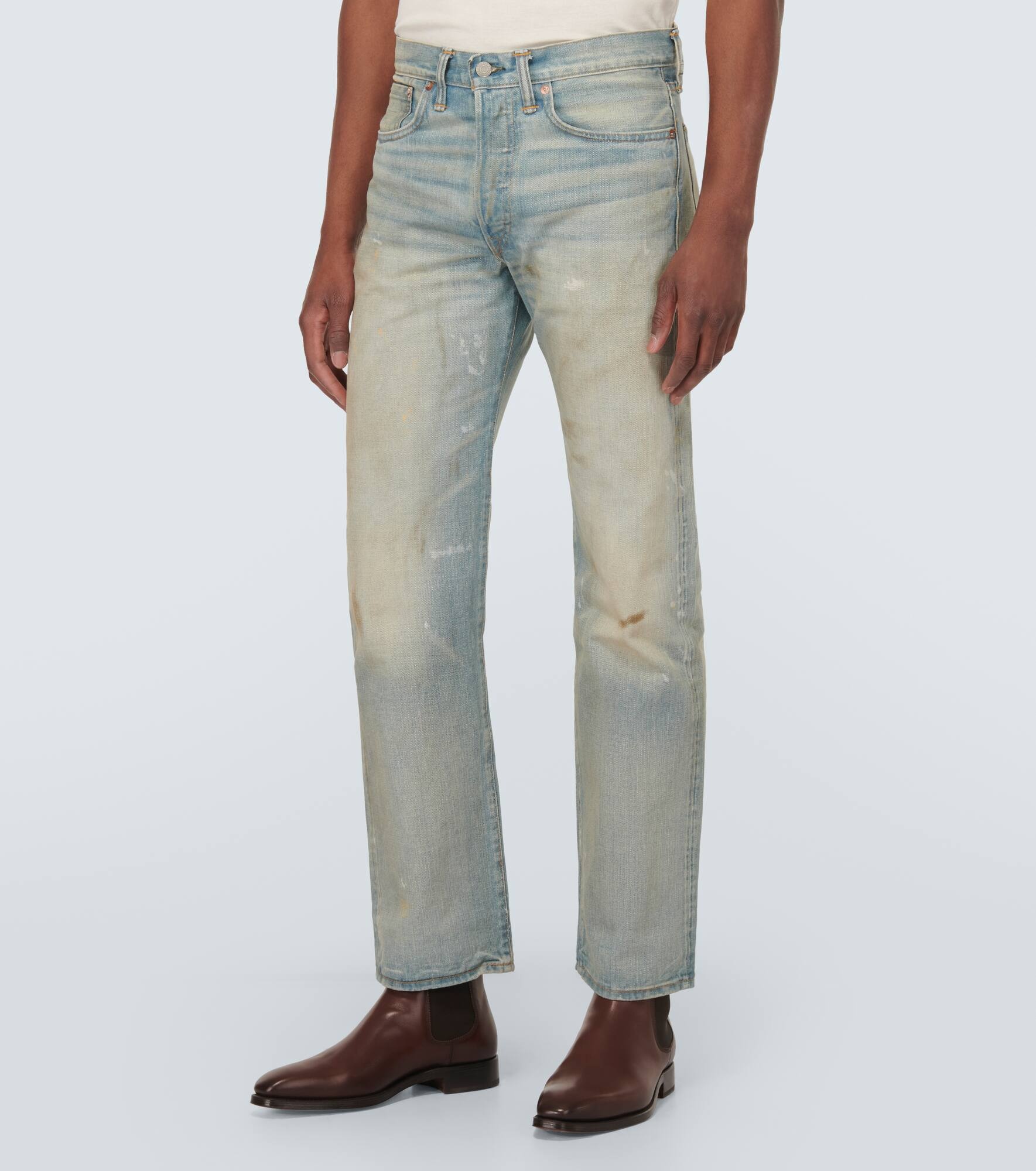 Mid-rise straight jeans - 3