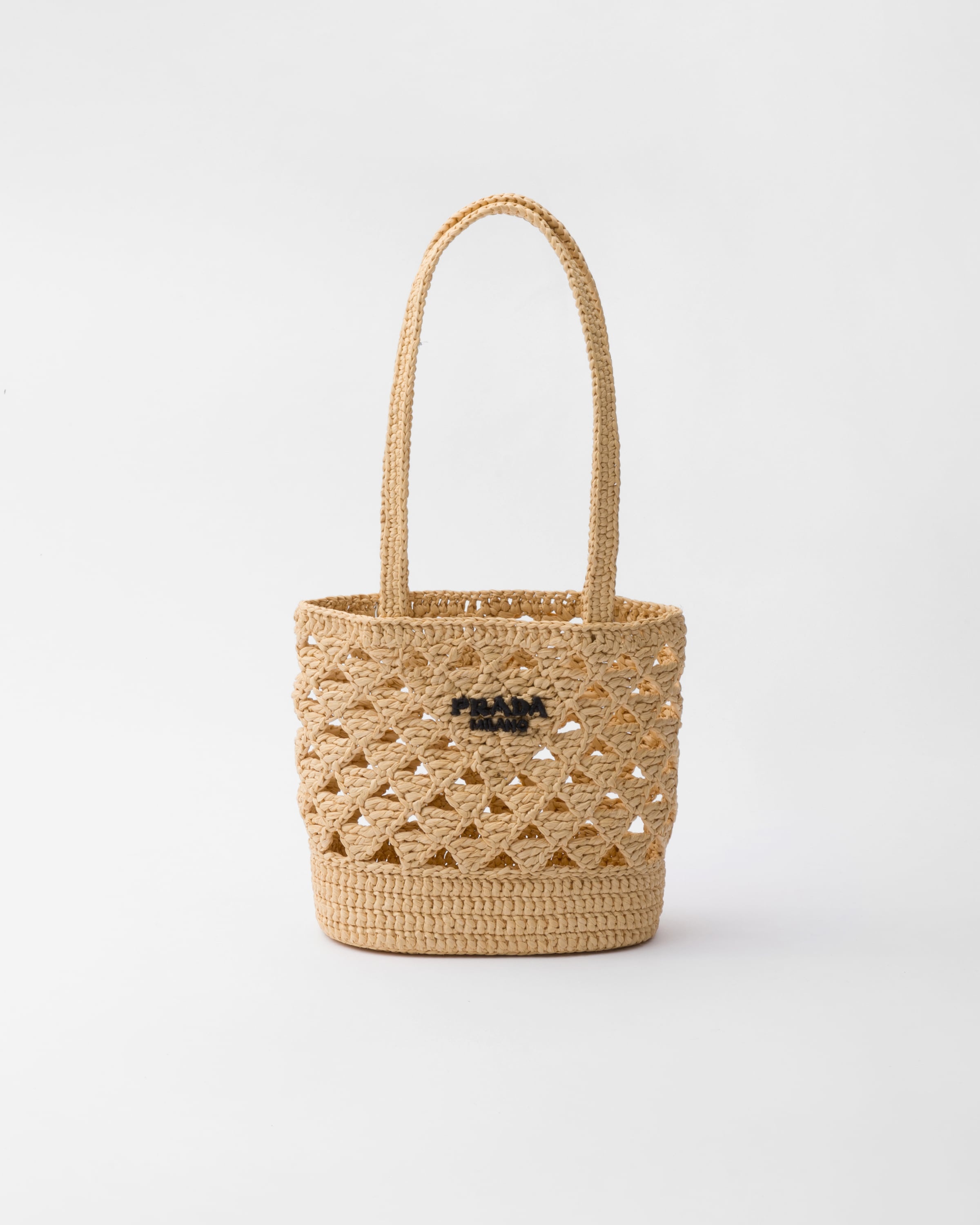 Woven fabric crochet tote bag - 1