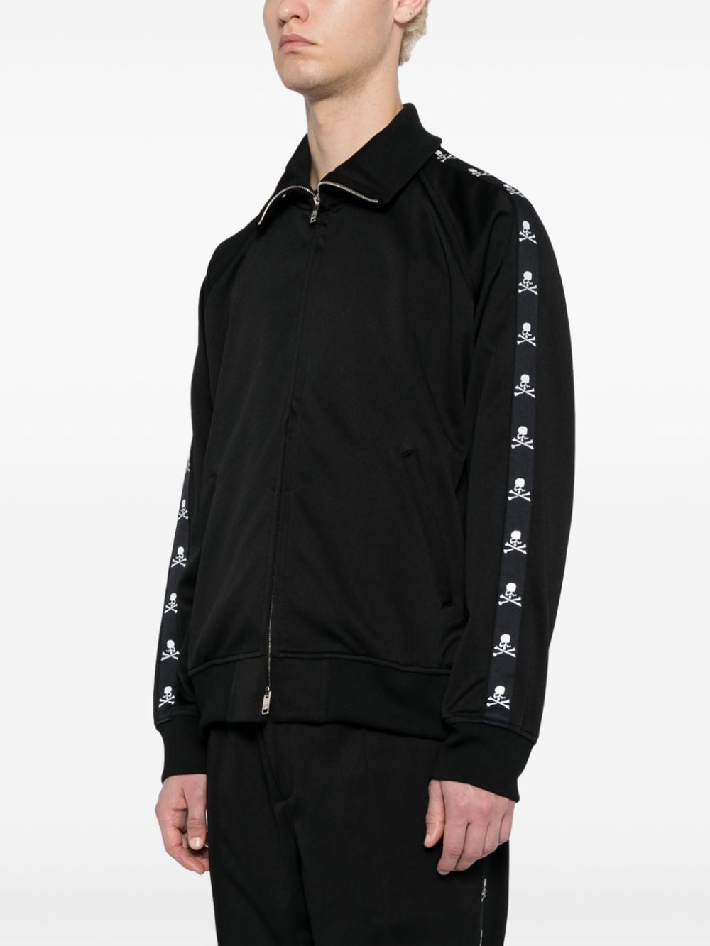 logo-tape panelled jacket - 4