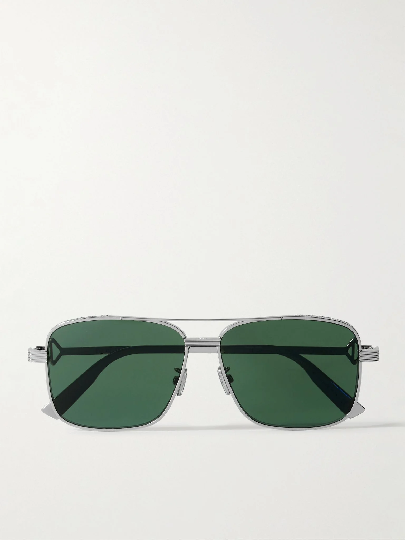 CD Diamond S9U Square-Frame Silver-Tone Sunglasses Silver - 1