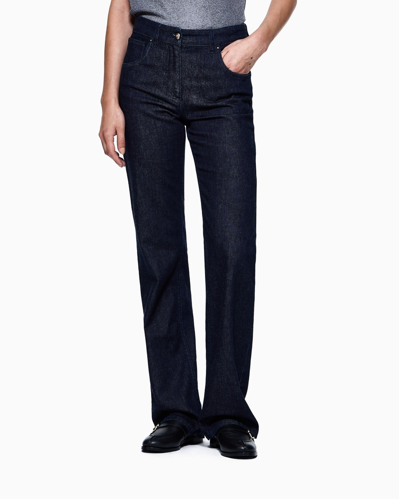 GIORGIO ARMANI DENIM COLLECTION FIVE-POCKET FLARED TROUSERS IN STRETCH DENIM outlook