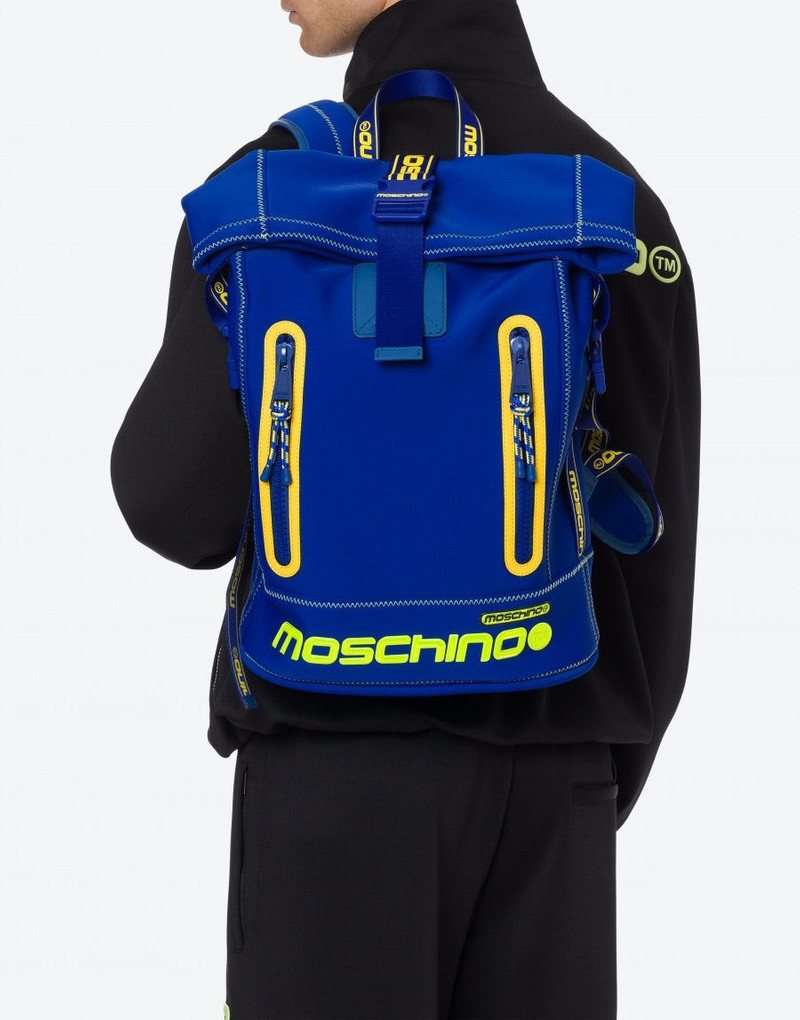 Moschino REFLECTIVE LOGO NEOPRENE BACKPACK outlook
