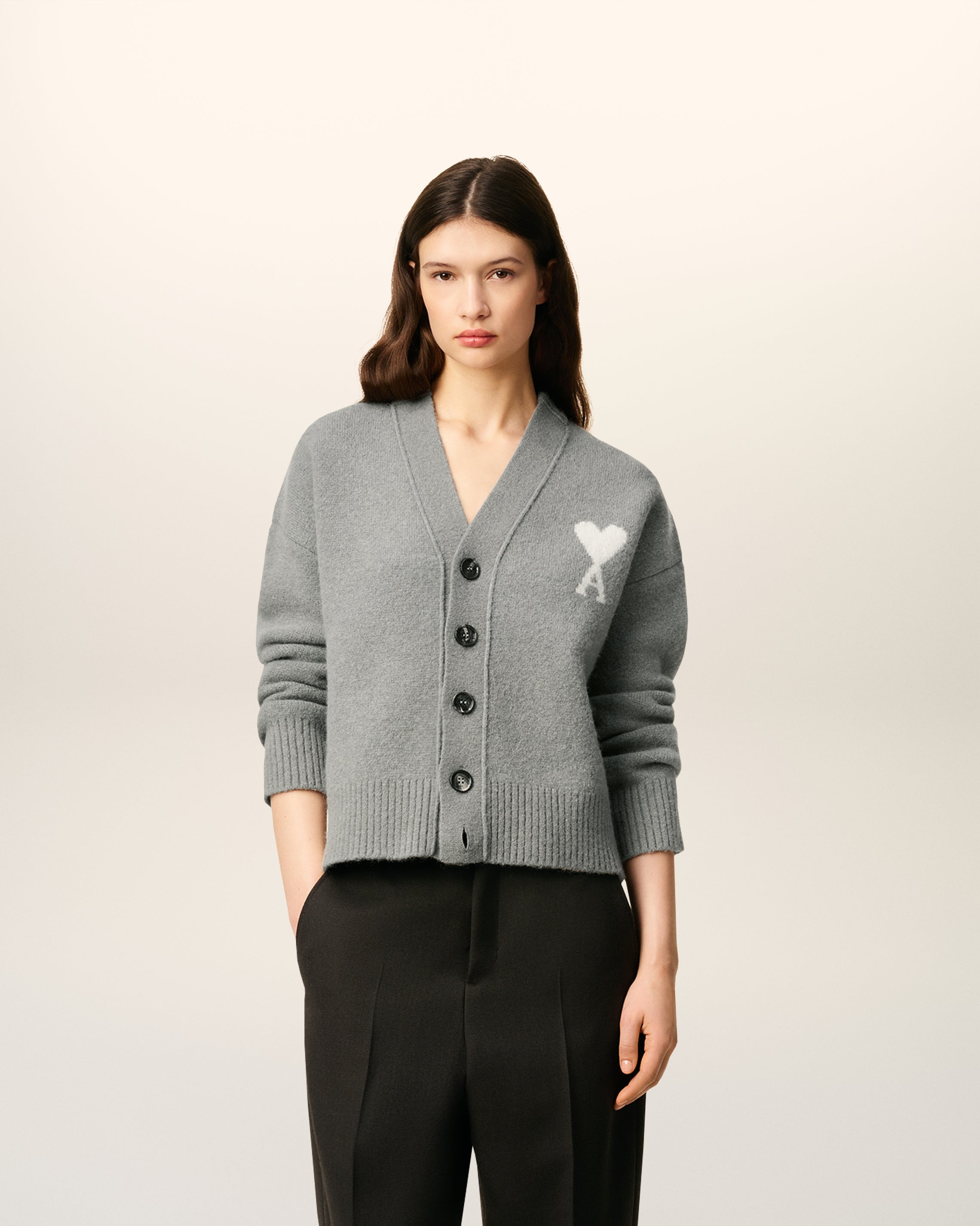 GREY ALPACA AMI DE COEUR CARDIGAN - 8