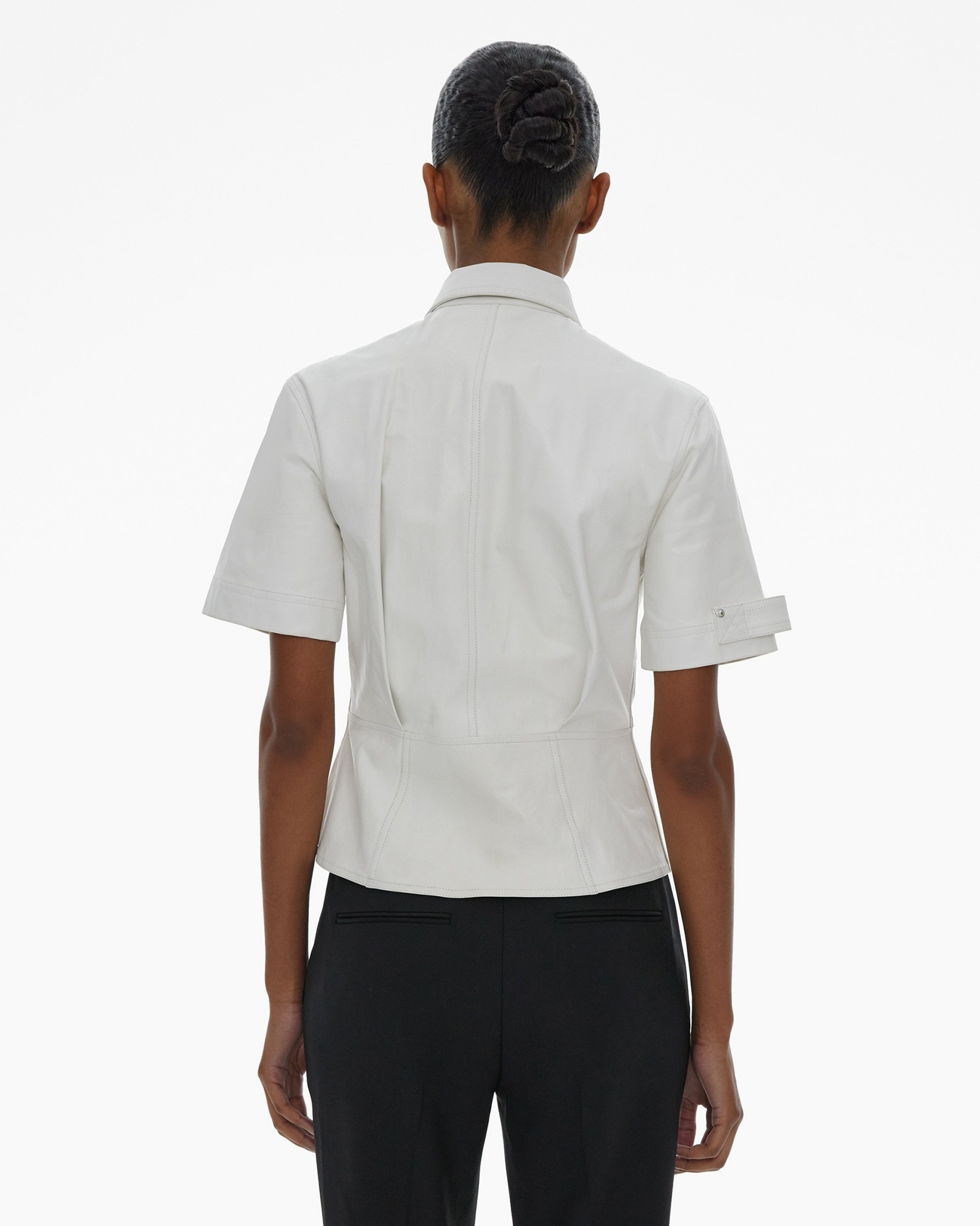 LEATHER UTILITY SHORT-SLEEVE SHIRT - 4