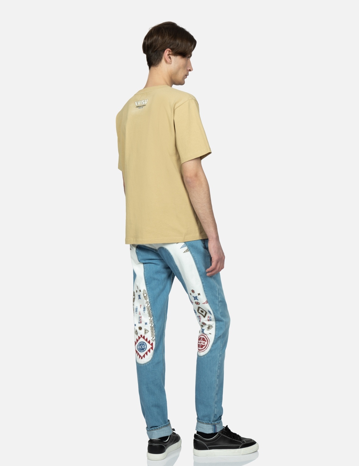 NOMADIC-PATTERN EMBROIDERED DAICOCK INSERT CARROT-FIT JEANS #2017 - 3