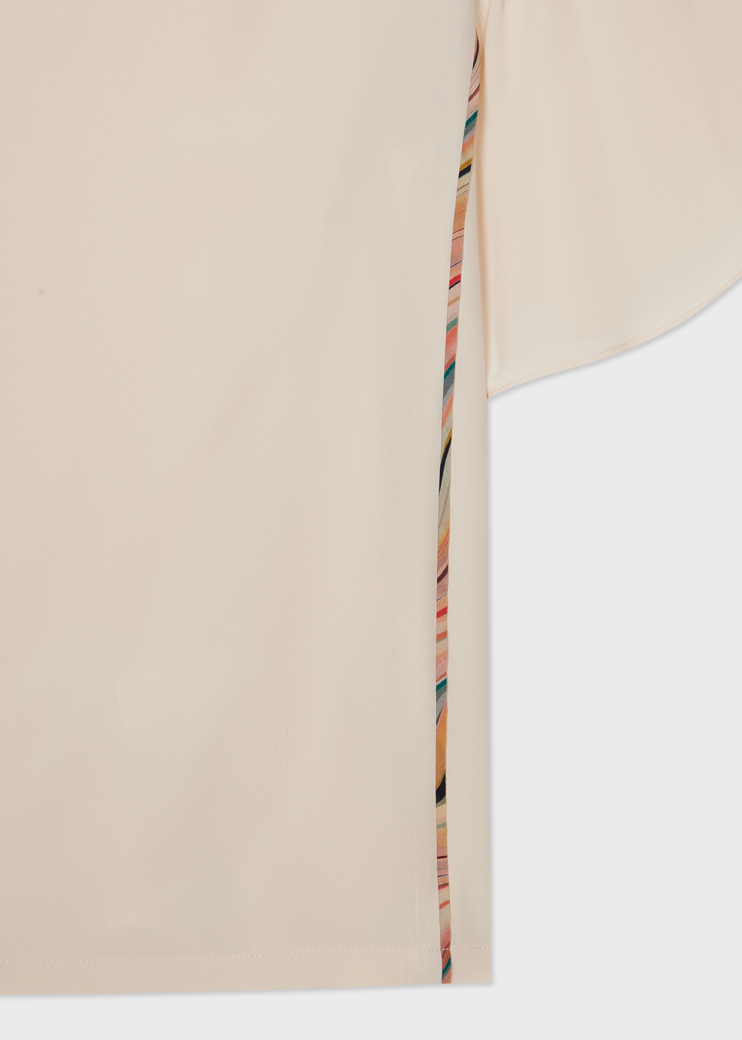 Women's Cream Silk-Blend 'Swirl Piping' Top - 3