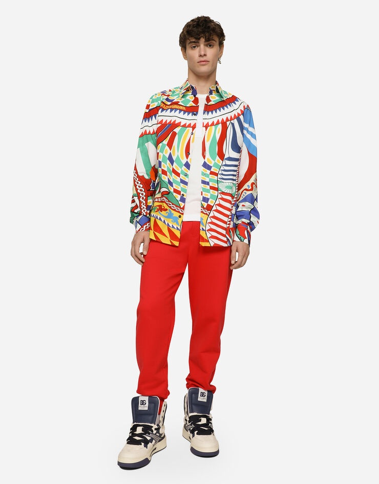 Carretto-print Martini-fit poplin shirt - 5