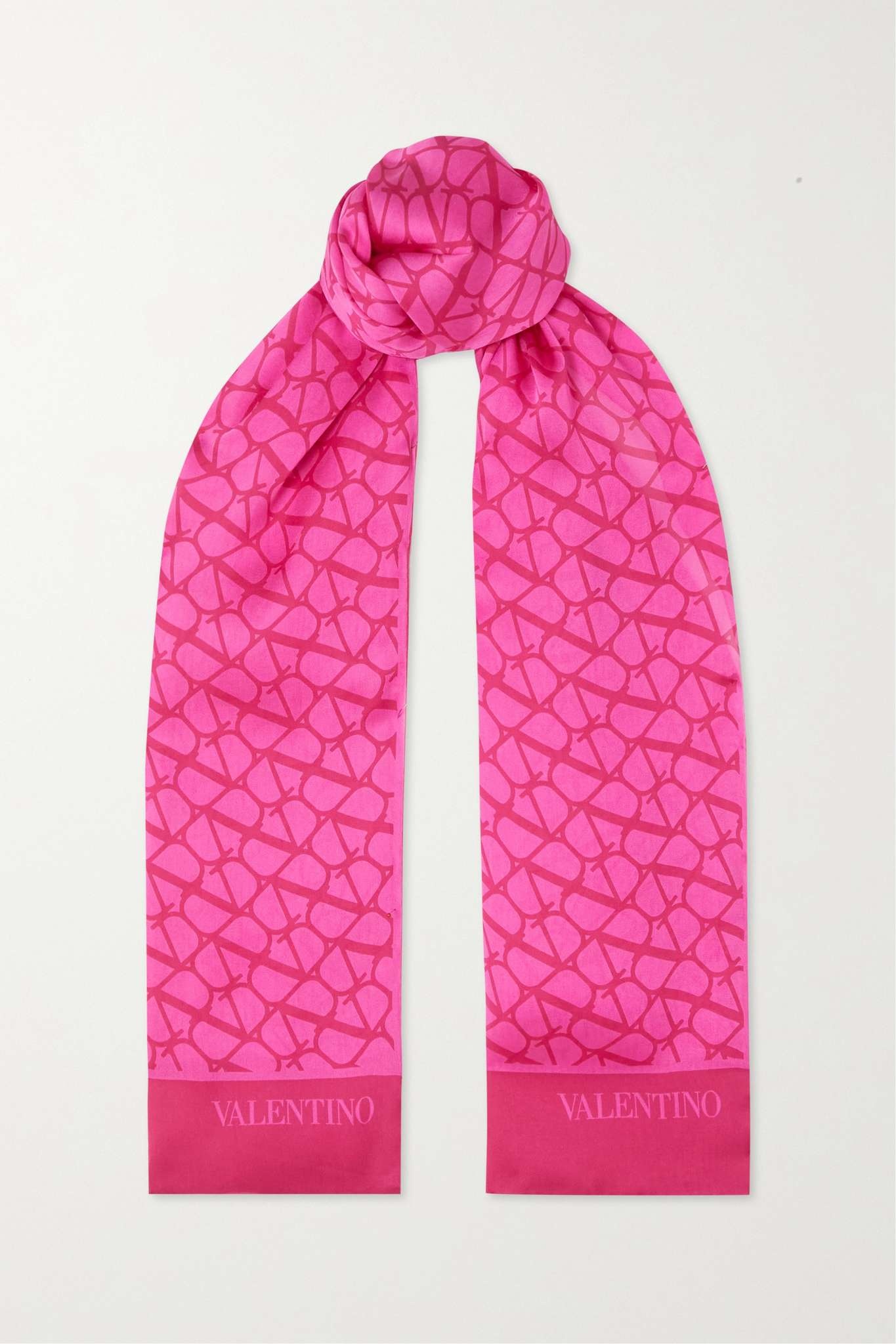 Printed silk scarf - 1