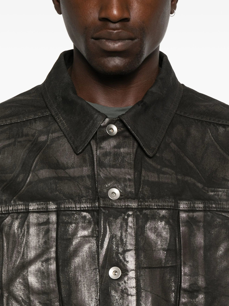 Rick Owens DRKSHDW Rick Owens Drkshdw Jumbo Metallic-effect Denim Jacket outlook