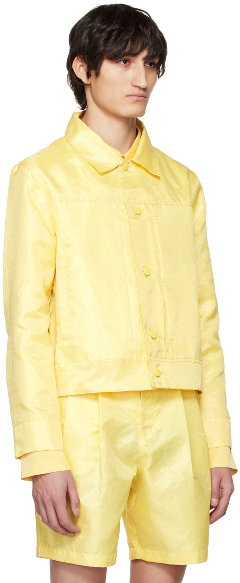 Kanghyuk Yellow Aramid Trucker Jacket outlook