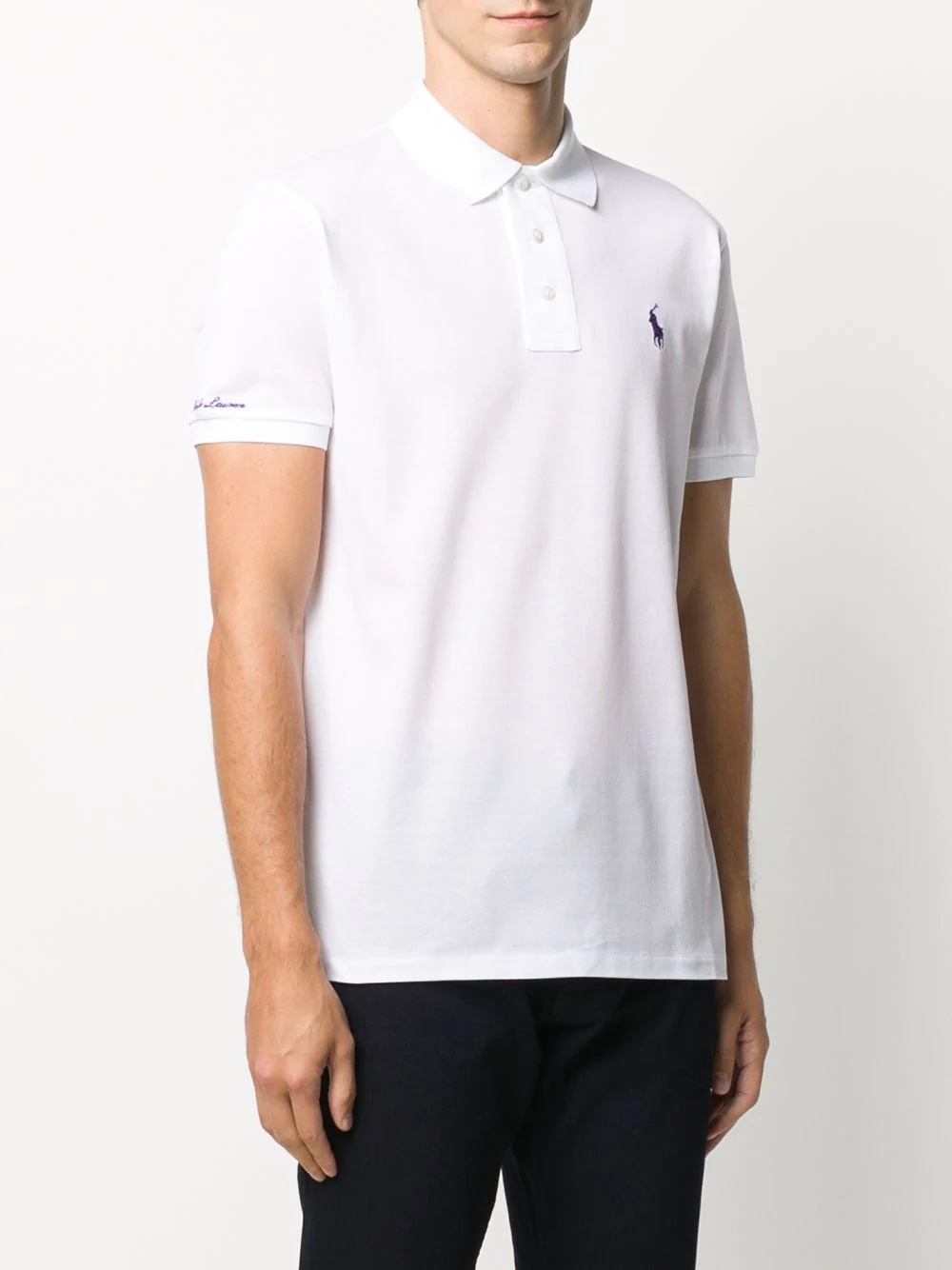 short-sleeved logo polo shirt - 3