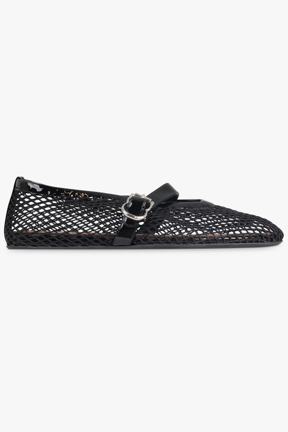 FISHNET BALLERINA STRAP FLAT | BLACK - 2