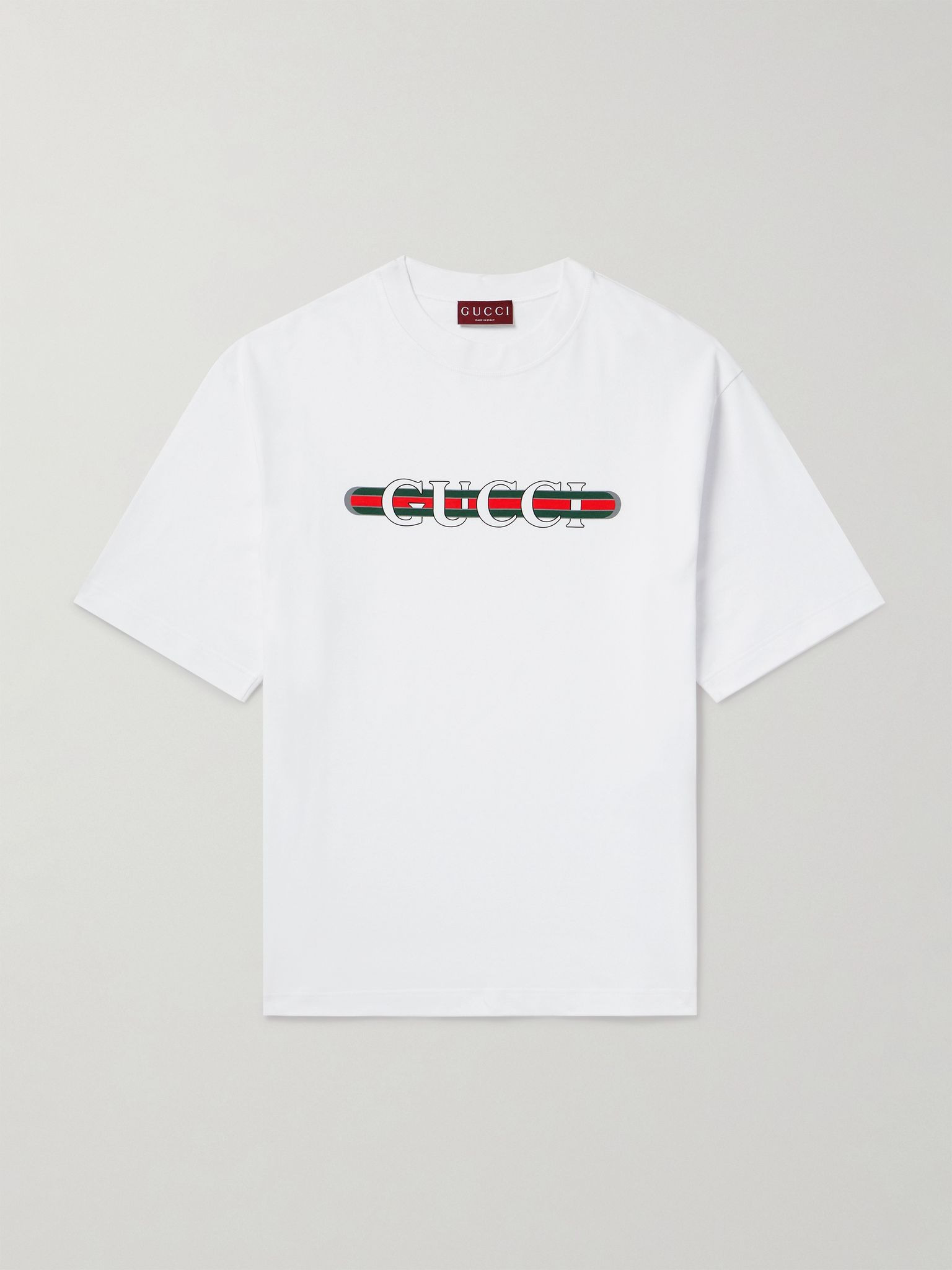 Logo-Print Cotton-Jersey T-Shirt White - 1