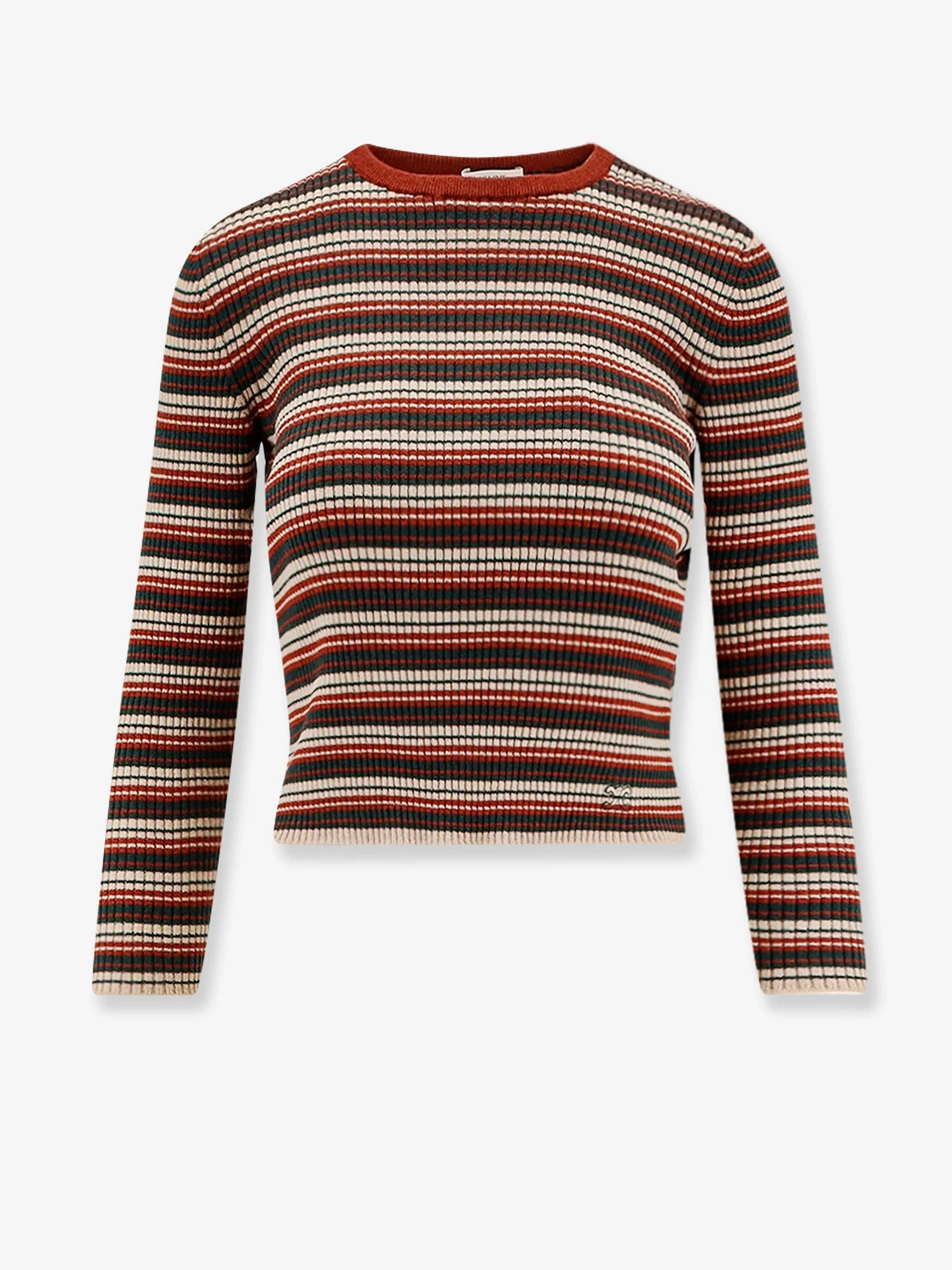 Celine Women Striped Stretch Wool Sweater - 1