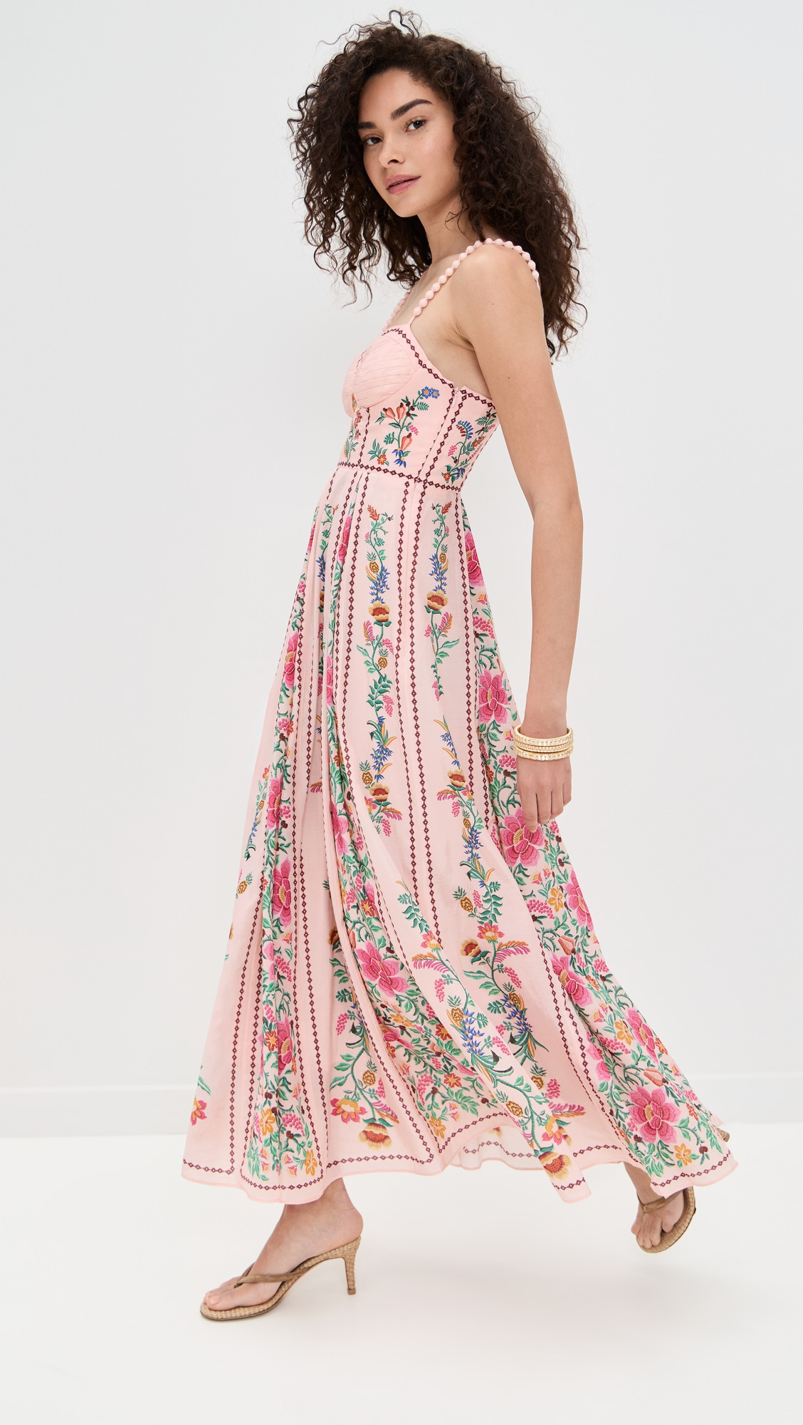 Delicate Forest Pink Maxi Dress - 3