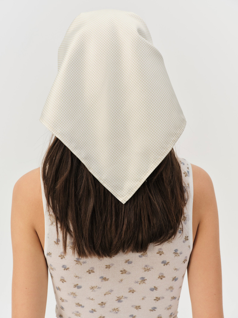 Sandra Gingham Headscarf 1