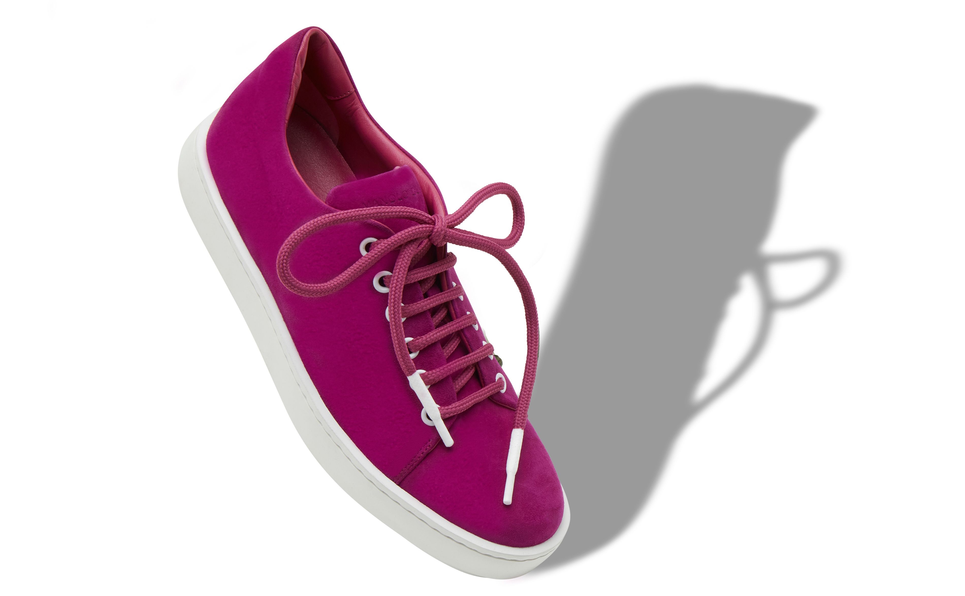 Bright Purple Suede Low Cut Sneakers - 2