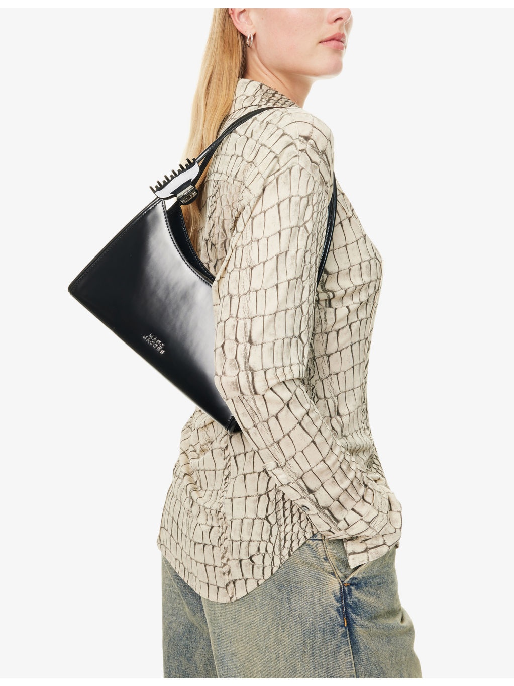 Claw Clip Leather Shoulder Bag - 2