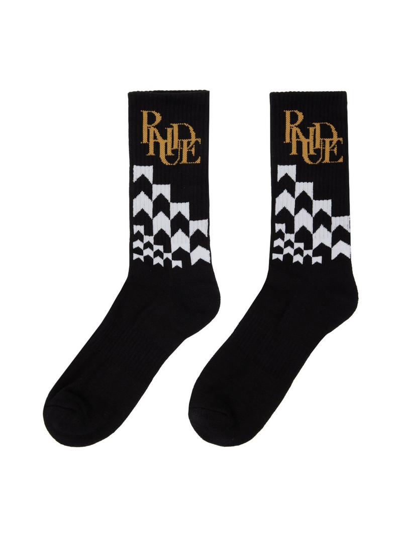 Rhude Black Racing Socks outlook