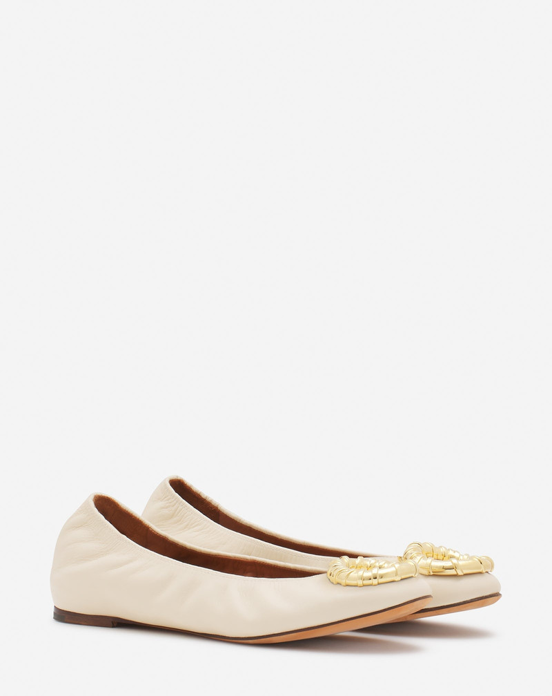 MELODIE LEATHER BALLERINA FLAT 2