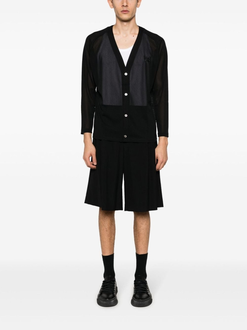 NEEDLES logo-embroidered sheer cardigan outlook
