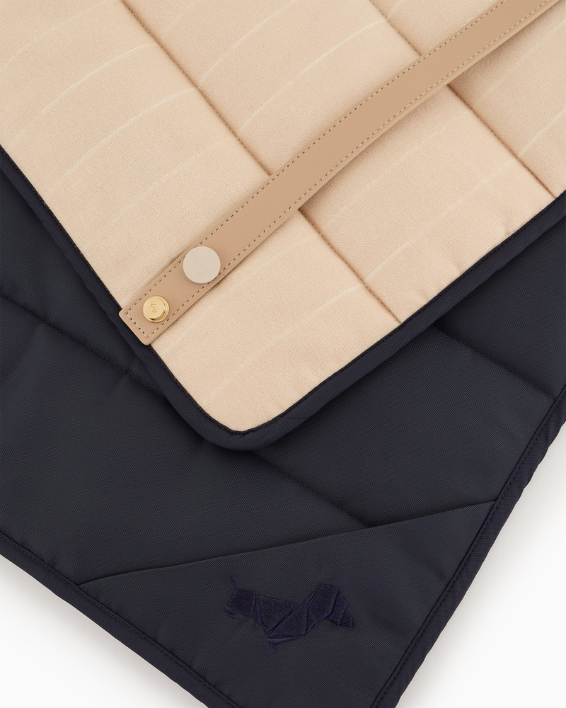 POLDO X GIORGIO ARMANI TRAVEL MAT IN PINSTRIPED VIRGIN WOOL 4