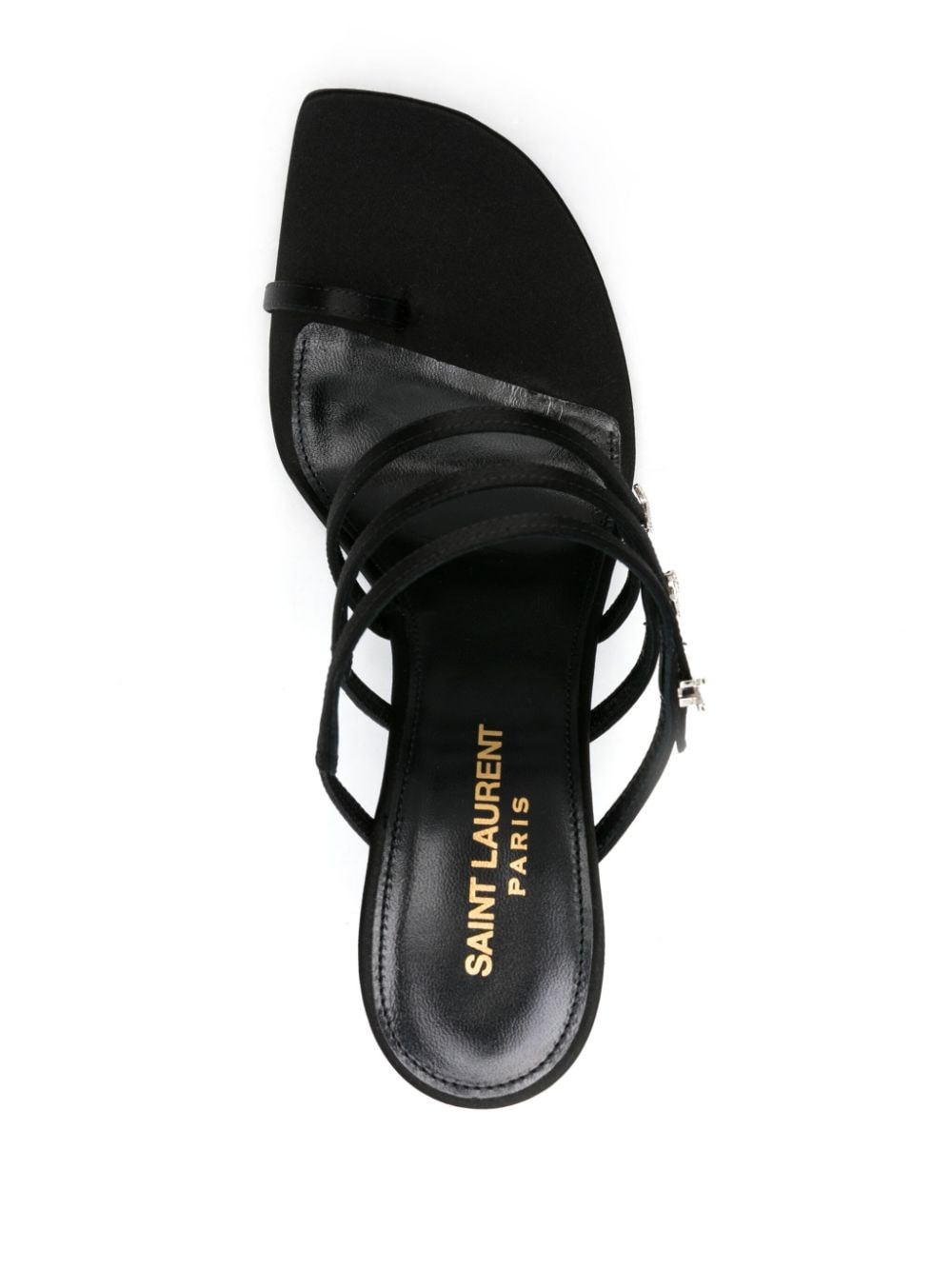 Saint Laurent Women Satin Heel Mules - 4
