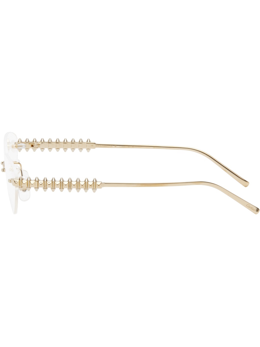 Gold 'Clash de Cartier' Cat Eye Glasses - 3