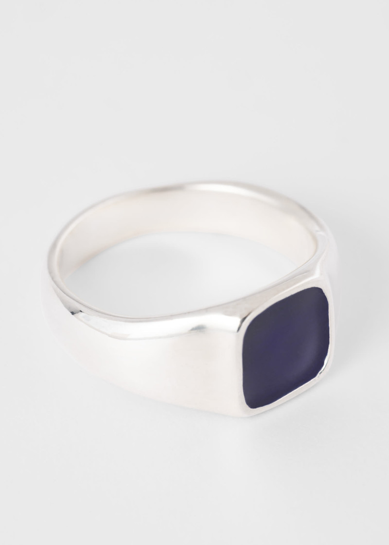 Paul Smith Sterling Silver & Enamel Signet Ring by Helena Rohner outlook