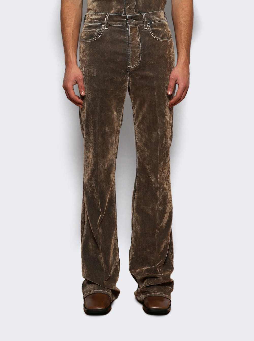 Velvet Flare Jean Tan - 2