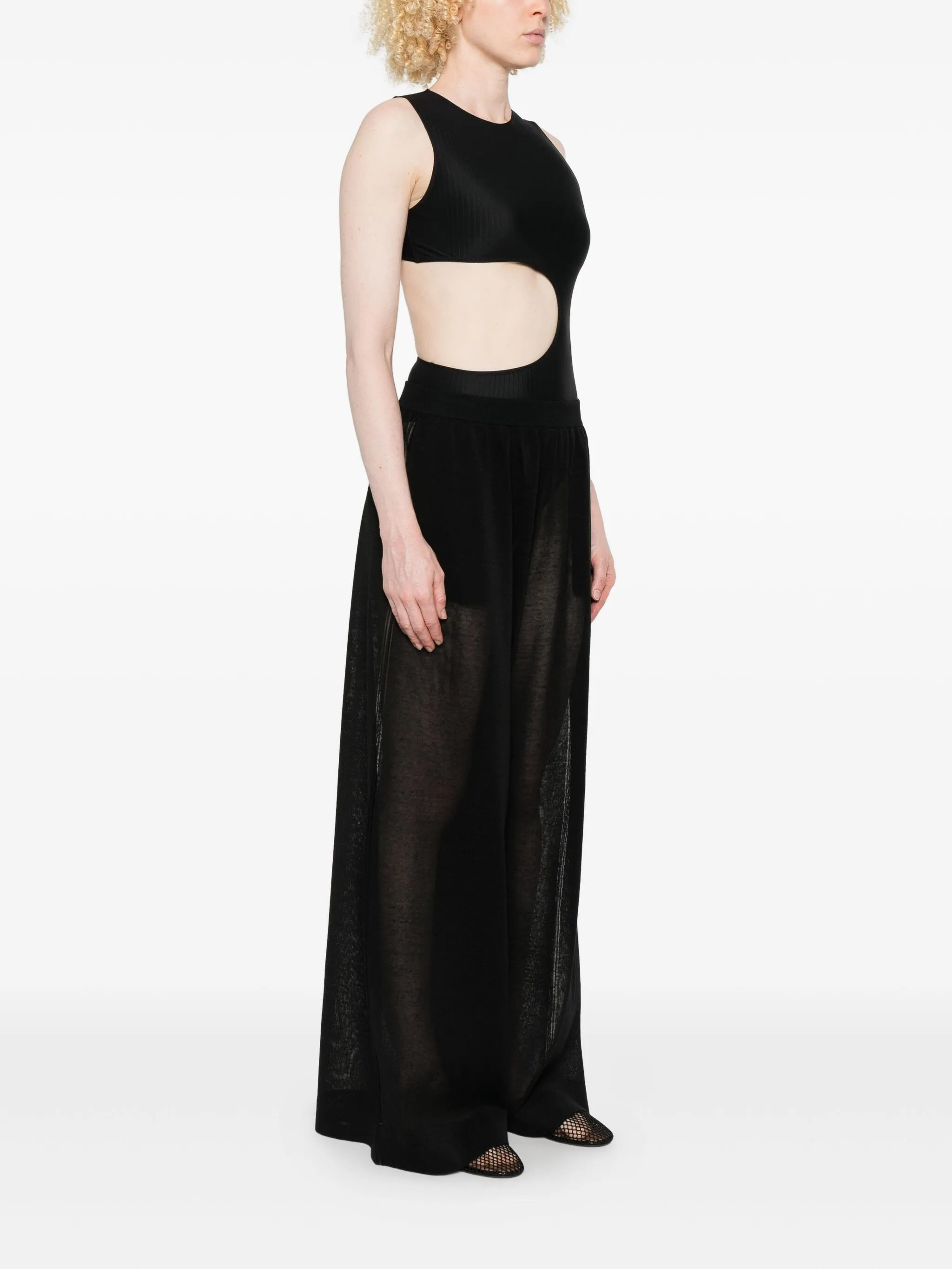 cut-out ribbed swimsuit - 3