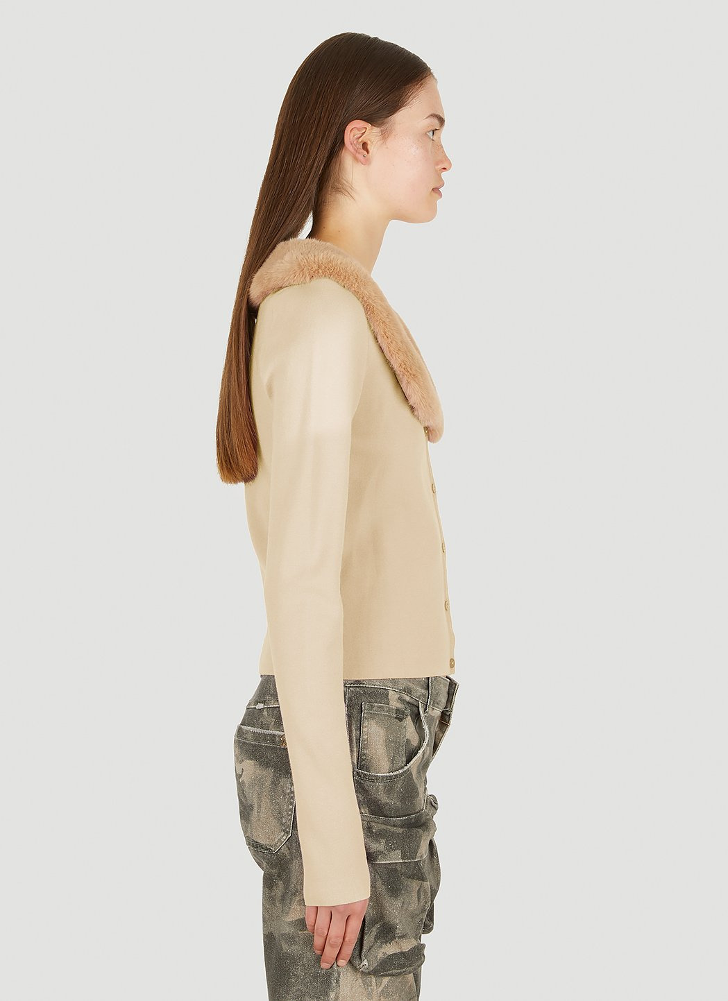 Blumarine Women Faux Fur Trim Cardigan - 3
