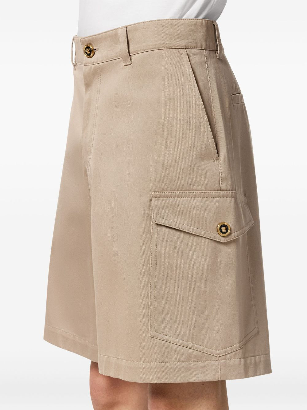 Gabardine cargo shorts - 5