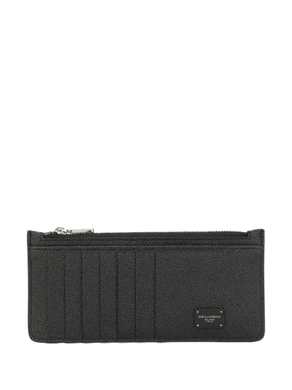 logo zipped wallet - 1