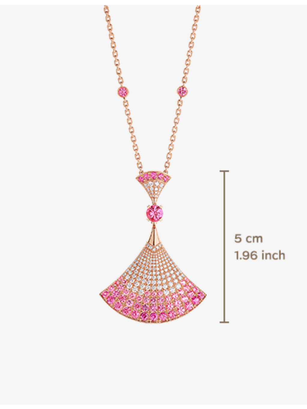 Divas' Dream 18ct rose-gold, 3.53ct pink sapphire and 1.01ct diamond pendant necklace - 5