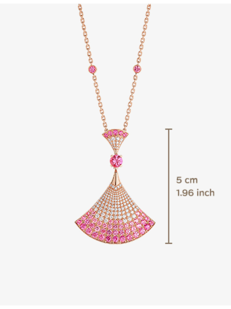 Divas' Dream 18ct rose-gold, 3.53ct pink sapphire and 1.01ct diamond pendant necklace 5