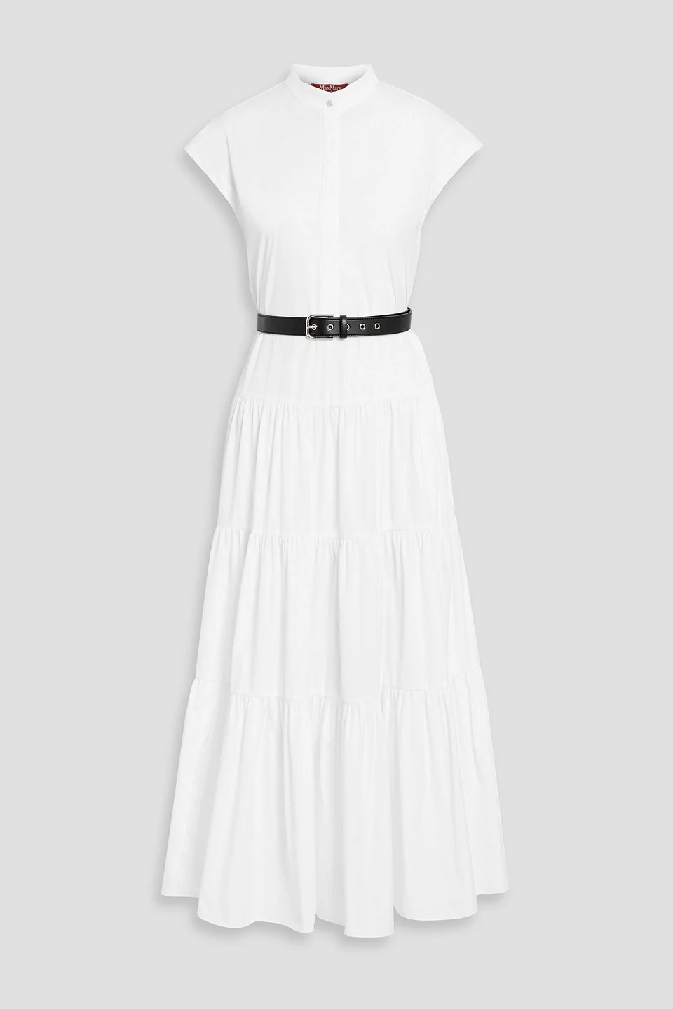 Bairo tiered cotton-poplin midi dress - 1