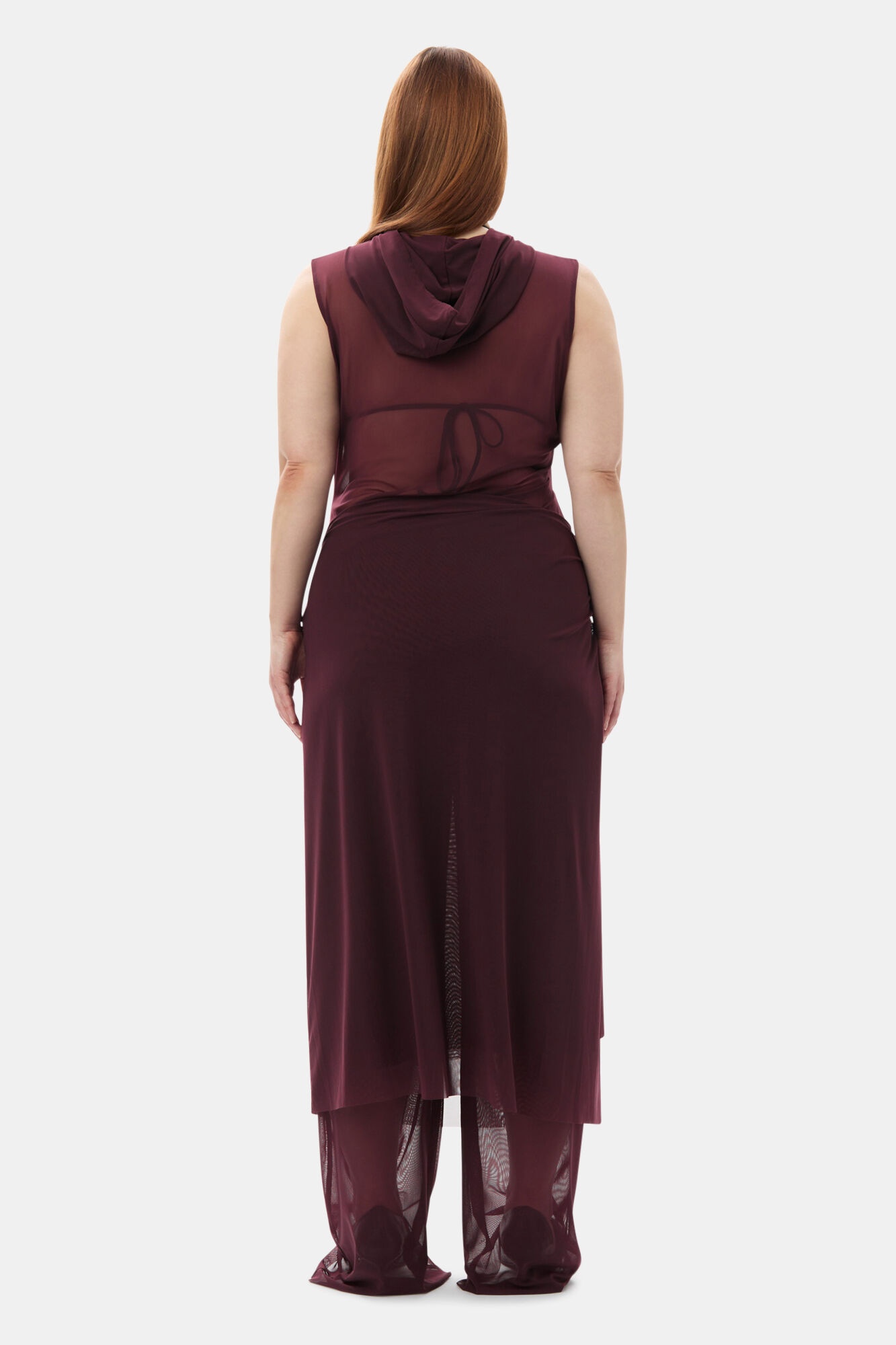 GANNI X PALOMA ELSESSER MESH STRAIGHT TROUSERS - 4