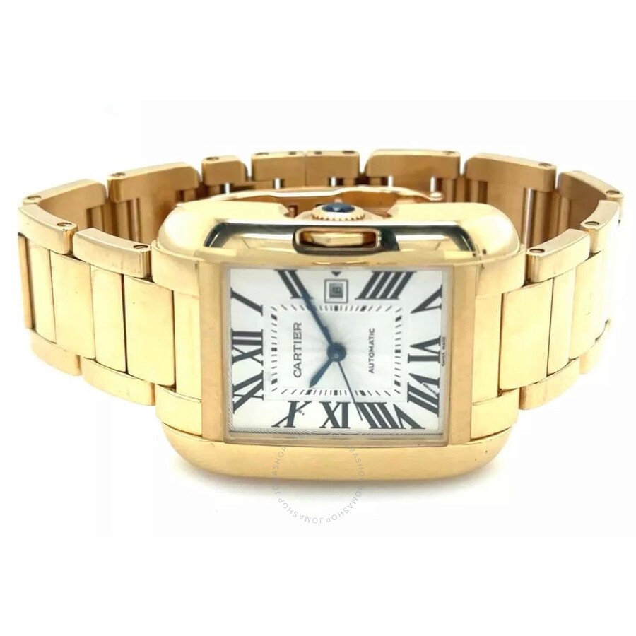 Pre-owned Cartier Tank Anglaise Silver Dial Men's Watch W5310018 - 5
