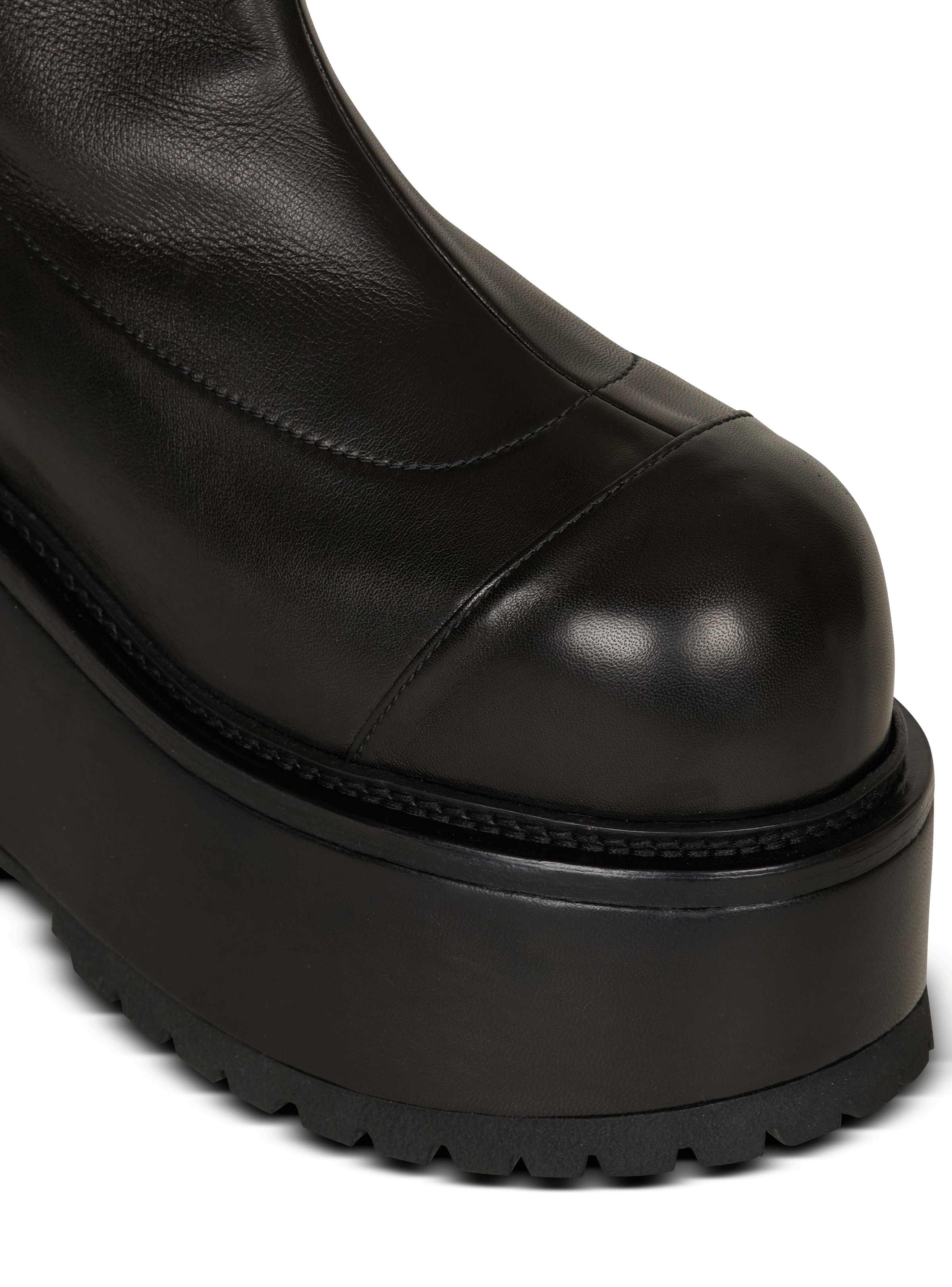 Leather platform boots - 4