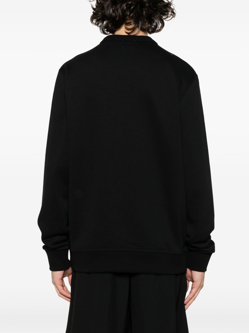 logo-print cotton sweatshirt - 4