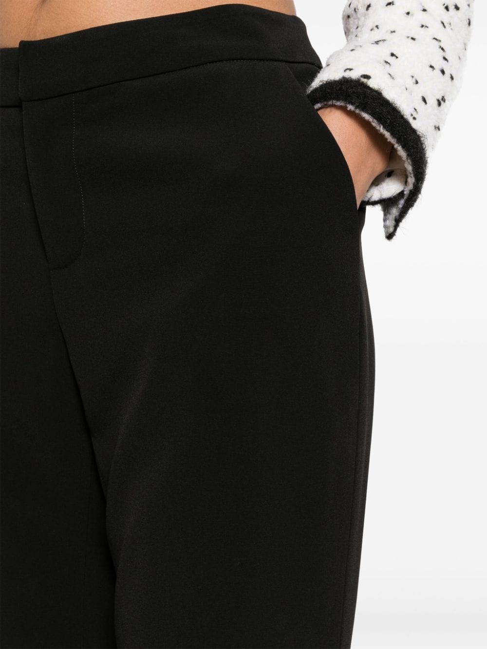 flared crepe trousers - 5
