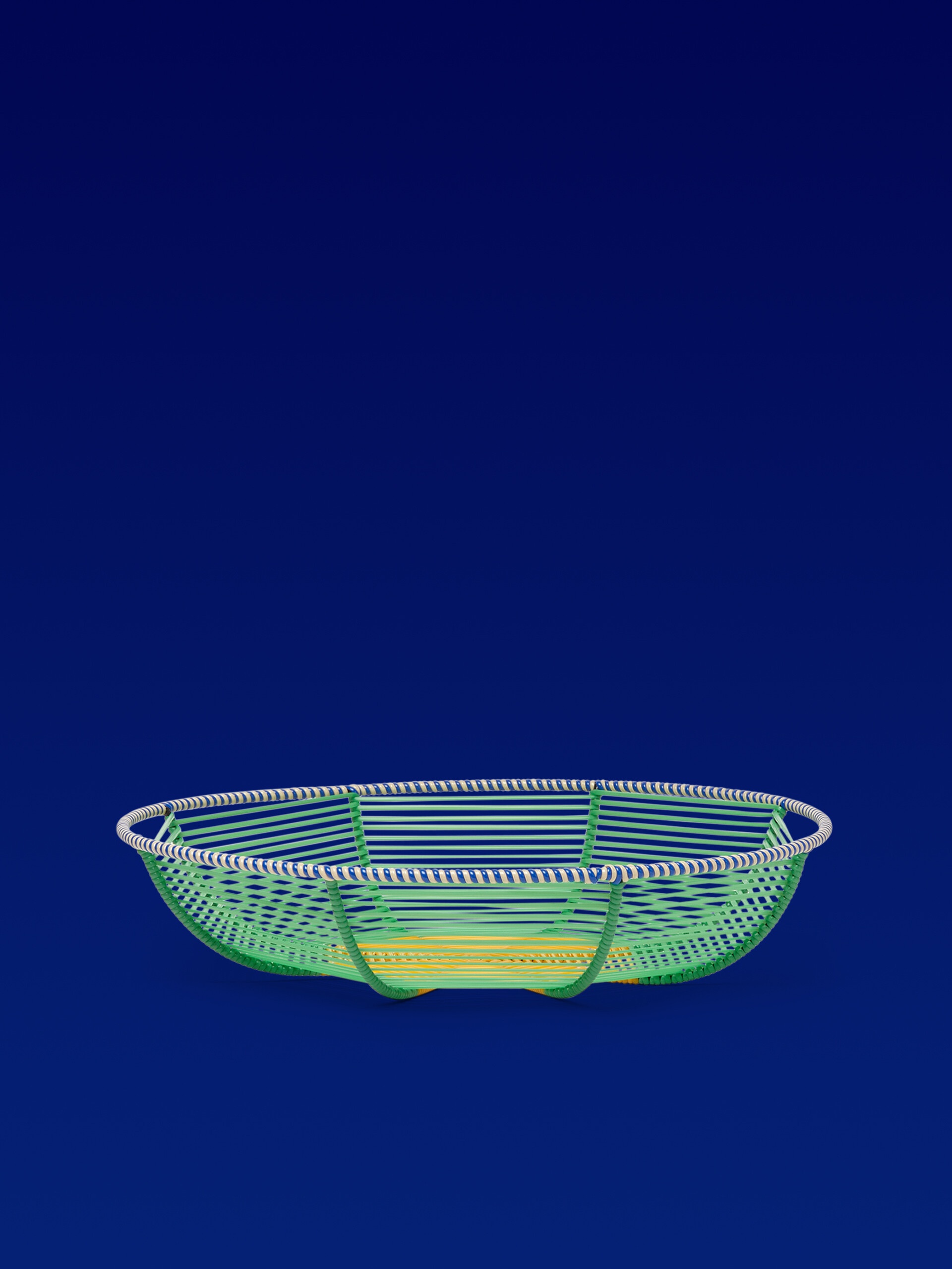 MARNI MARKET LARGE CIRCULAR GREEN AND YELLOW FRUIT HOLDER - 1
