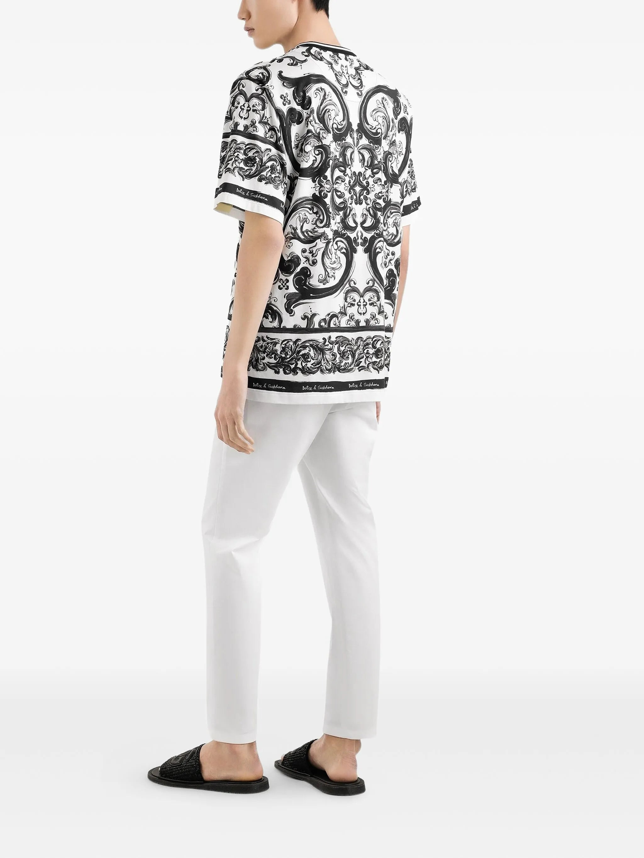 Majolica-print T-shirt - 3
