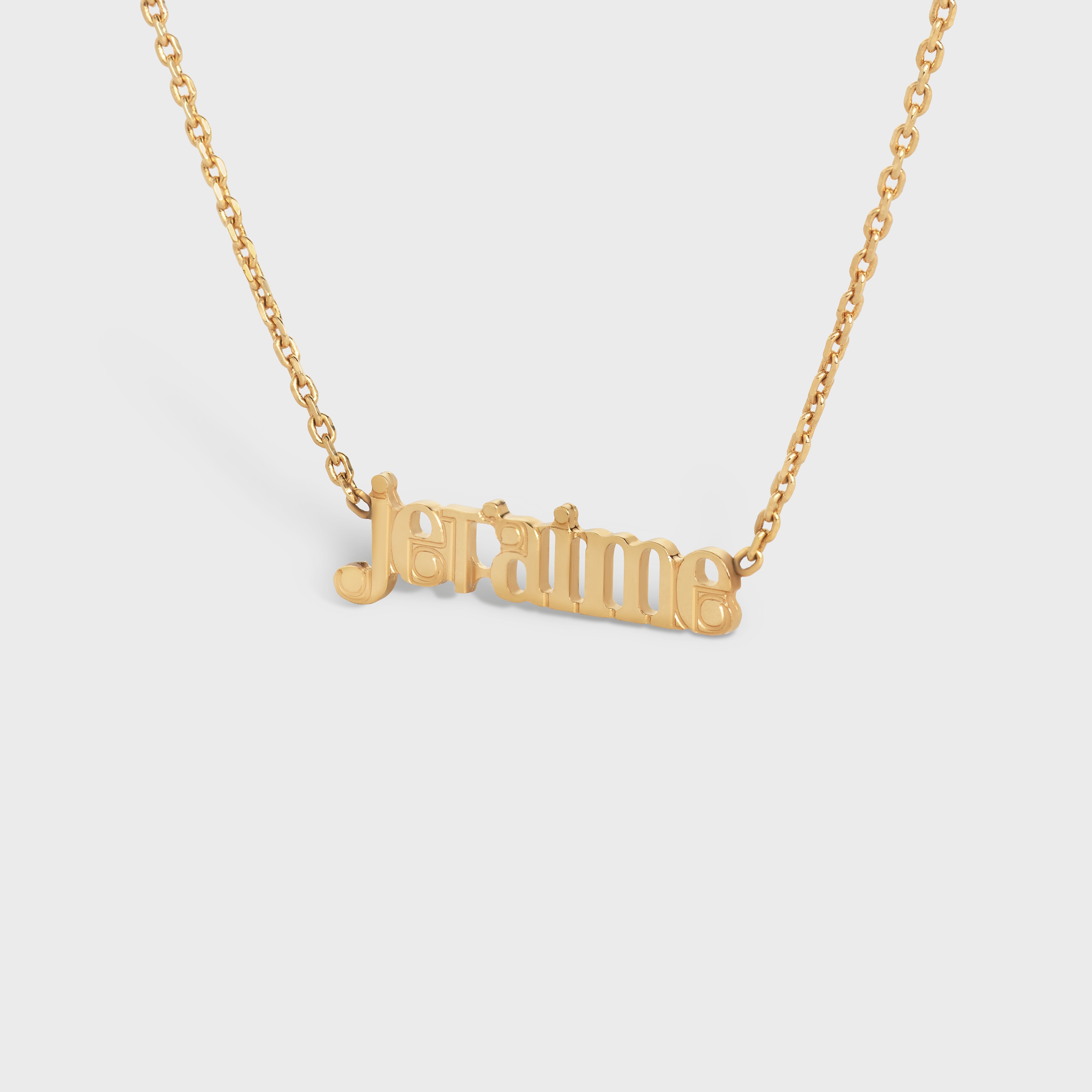 JE T'AIME NECKLACE IN BRASS WITH GOLD FINISH - 2