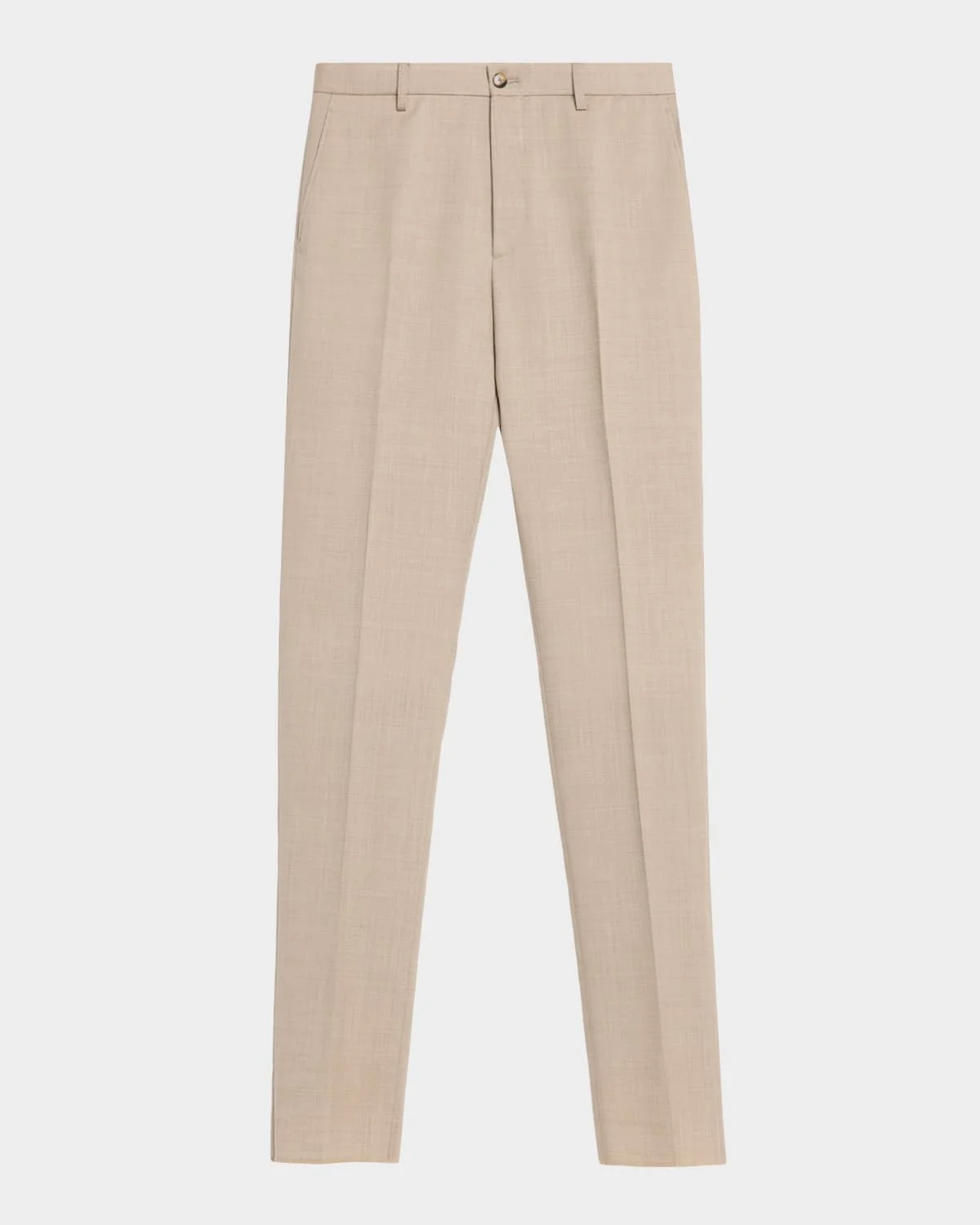 Men's Creased Virgin Wool Roma-Fit Straight-Leg Trousers - 1