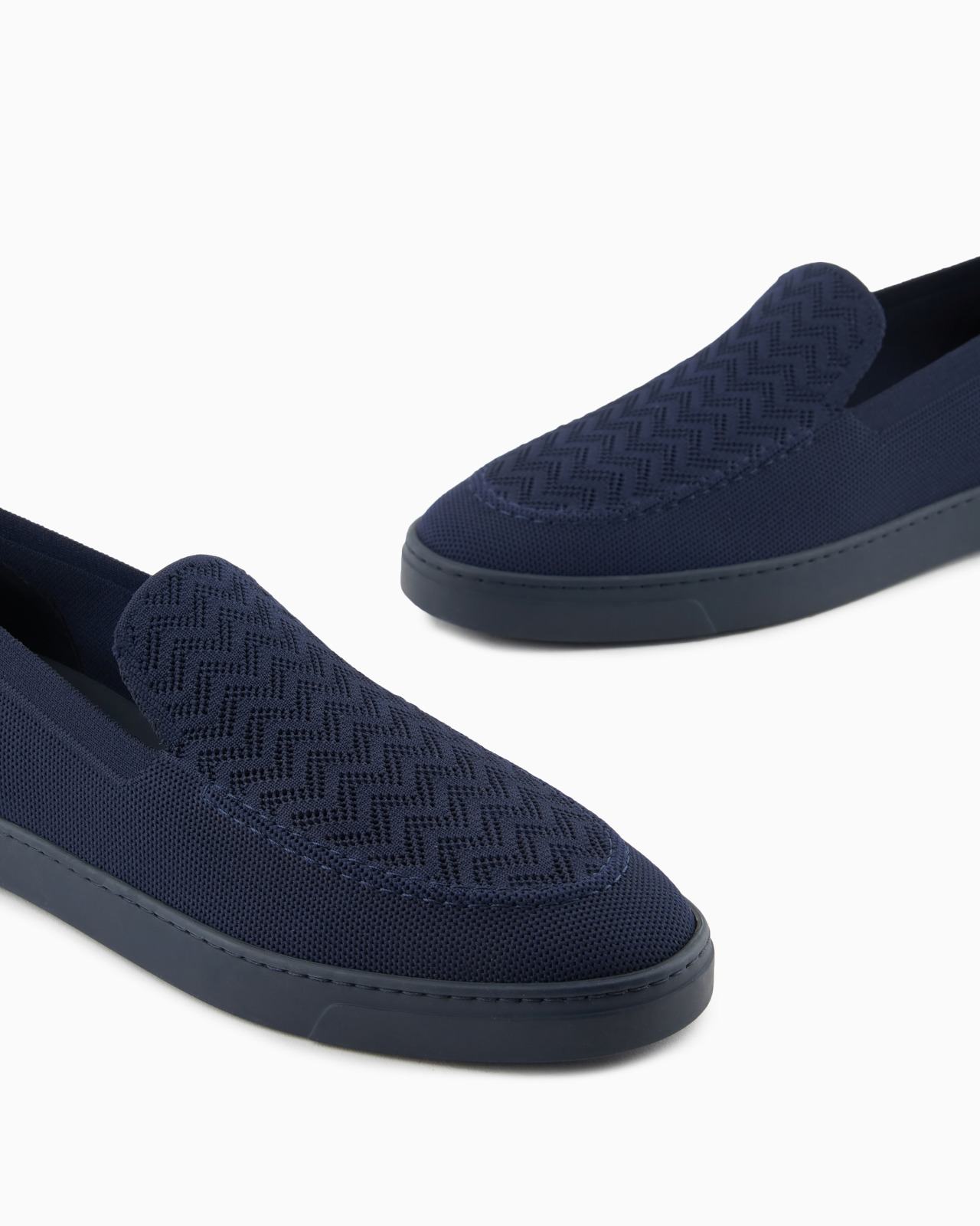 ASV chevron jacquard fabric slip-ons - 5