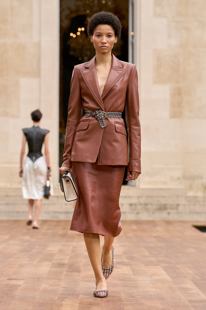 GABRIELA HEARST Isara Blazer in Cognac Nappa Leather outlook